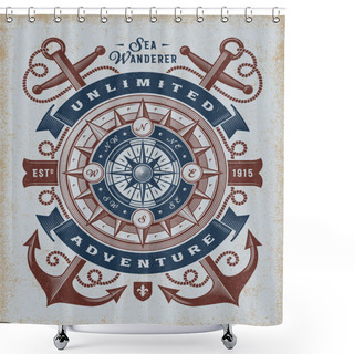 Personality  Vintage Unlimited Adventure Typography Shower Curtains