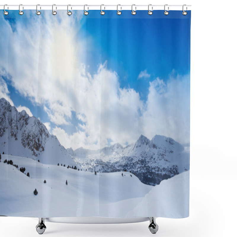 Personality  Clouds And Mountains Shower Curtains