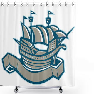 Personality  Sailing Ship Galleon Shower Curtains