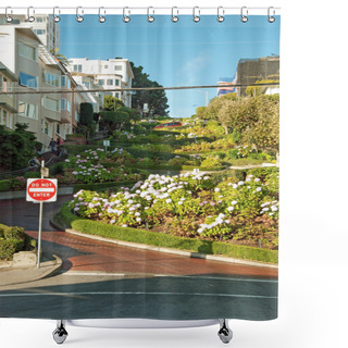 Personality  Lombard Street In San Francisco Shower Curtains