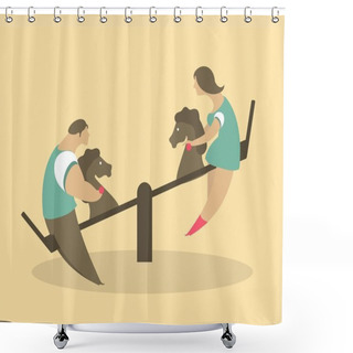 Personality  Businessman Catching A Butterfly Net Money Shower Curtains