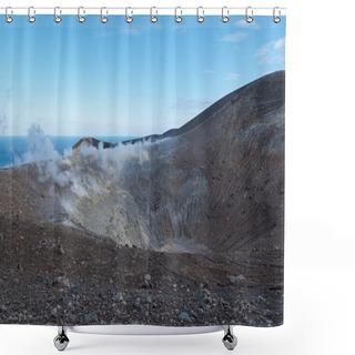 Personality  Grand (Fossa) Crater Of Vulcano Island Near Sicily, Italy Shower Curtains