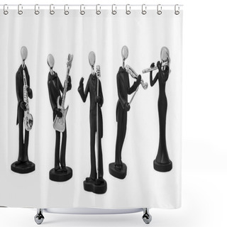 Personality  Music Band Statuette Shower Curtains