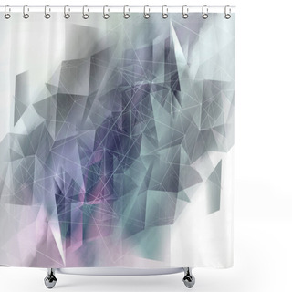 Personality  Dreamy, Abstract, Subtle Coloured, Geometric Background Shower Curtains