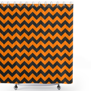 Personality  Zig Zag Halloween Pattern. Abstract Chevron Lines Shower Curtains