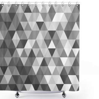 Personality  Abstract Background Of Mosaic Black And White Triangles. Shower Curtains