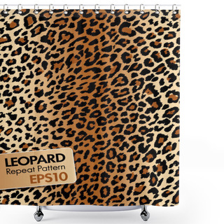 Personality  Leopard Skin, Repeat Pattern Shower Curtains