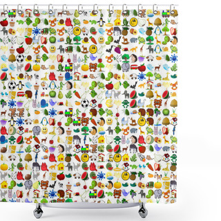 Personality  Funny Cartoonish Pattern. Shower Curtains