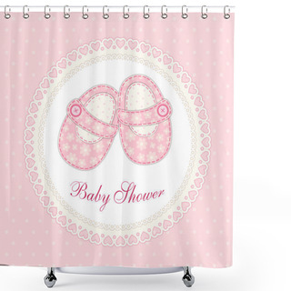 Personality  Cute Baby Shower Card Shower Curtains