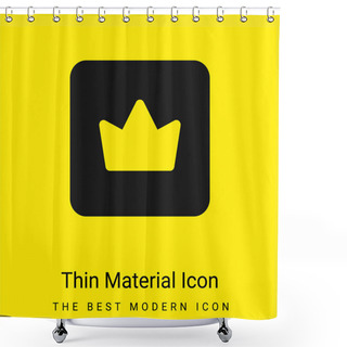 Personality  Badge Minimal Bright Yellow Material Icon Shower Curtains