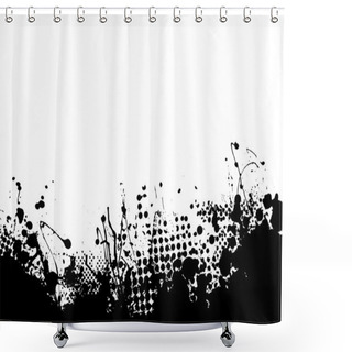 Personality  Lower Ink Splat Shower Curtains