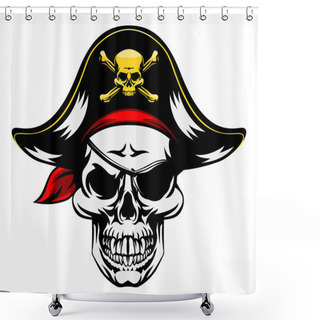 Personality  Skull Pirate Mascot Shower Curtains