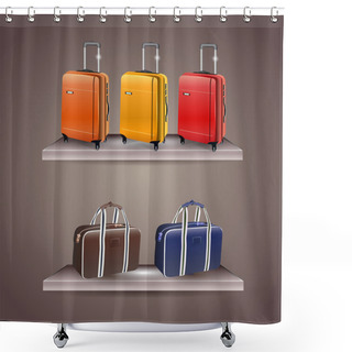 Personality  A Set Of Travel Bags Shower Curtains