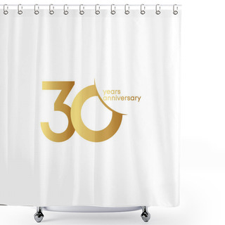 Personality  30 Years Anniversary Vector Template Design Illustration Shower Curtains