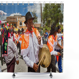 Personality  Inti Raymi Celebation In Alangasi, Ecuador Shower Curtains