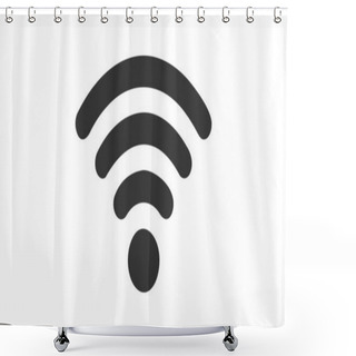 Personality  WIFI Icon Isolated On White Background. Shower Curtains
