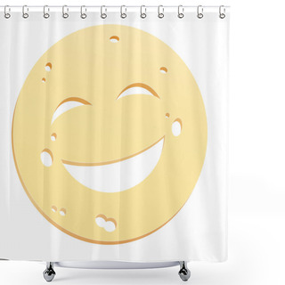 Personality  Cheese Smiley Shower Curtains