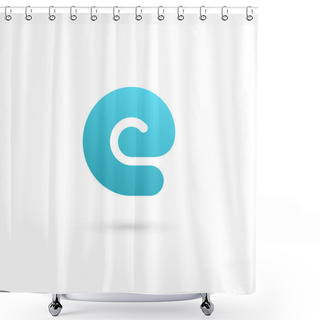 Personality  Letter E Logo Icon Design Template Elements Shower Curtains