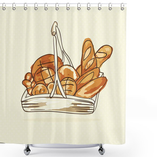 Personality  Bakery Icons Shower Curtains