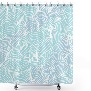 Personality  Abstract Waves Seamless Background Shower Curtains