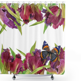 Personality  Watercolor Flower Background Shower Curtains