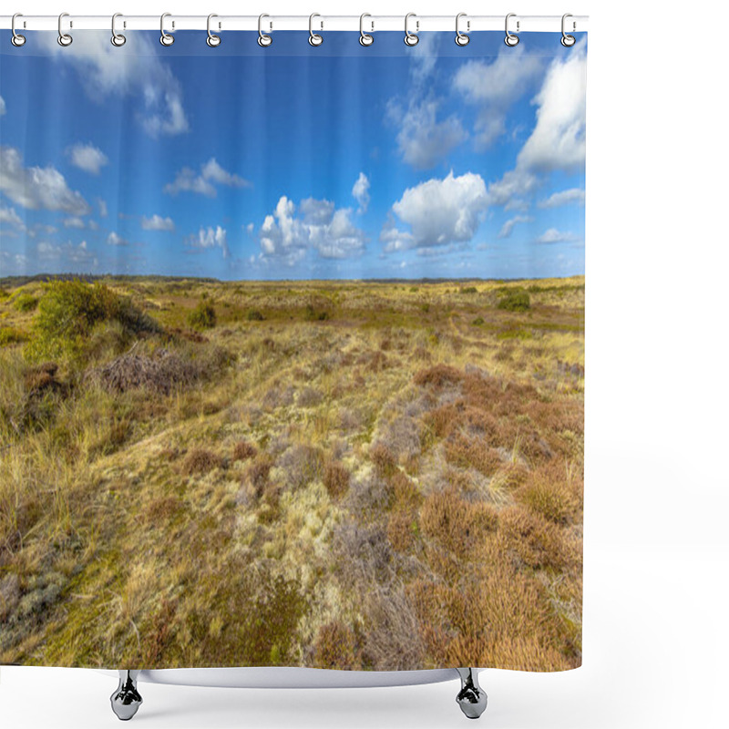 Personality  Dune Vegetation On Terschelling Wadden Barrier Island. Landscape Scene Of Nature In Europe. Shower Curtains