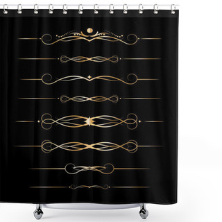Personality  Set Of Elements For Design. Shower Curtains