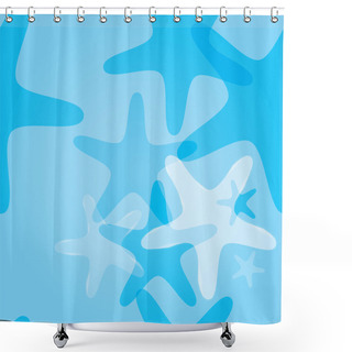 Personality  Seamless Pattern, Marine Stars, Vector Background Shower Curtains