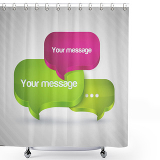 Personality  Speech Bubbles For Your Message. Shower Curtains