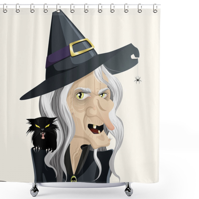 Personality  Ugly Witch Shower Curtains