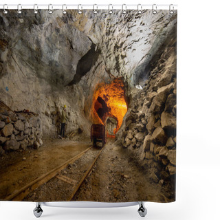 Personality  The Ancient Mines Of Dossena Italy Shower Curtains