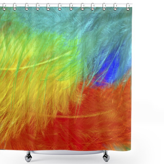 Personality  Multi-coloured Feathers Shower Curtains