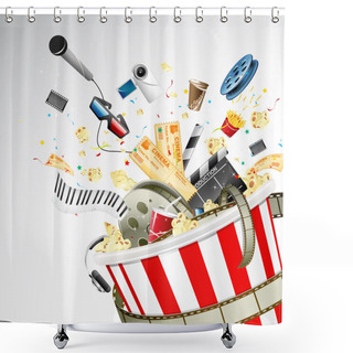 Personality  Bucket Full Of Entertainment Shower Curtains