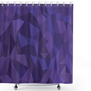 Personality  Dark Slate Blue Abstract Background In Polygonal Style, Colorful Vector Illustration, 3D Triangles Shower Curtains