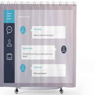 Personality  Chat Frames: Message Boxes Shower Curtains
