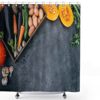 Personality  Ripe Vegetables In Box Shower Curtains