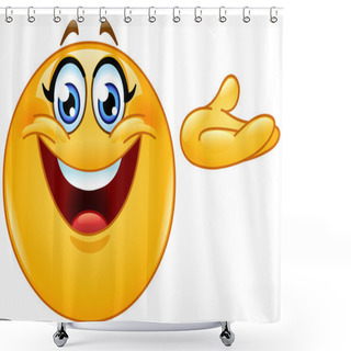 Personality  Information Desk Emoticon Shower Curtains