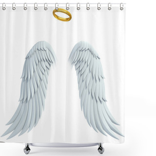 Personality  Angel Design Elements Shower Curtains