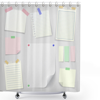 Personality  Post-it Set Of Sticky Notes And Notebook Paper Shower Curtains