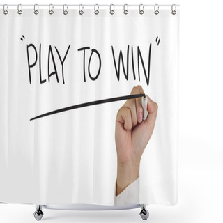 Personality  Play To Win Shower Curtains