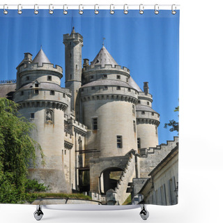 Personality  Picardie, The Picturesque Castle Of Pierrefonds In Oise Shower Curtains