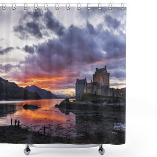 Personality  Eilean Donan Castle During Colourful Sunset - Dornie, Scotland - United Kingdo Shower Curtains