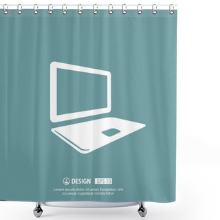 Personality  Pictograph Of Computer Icon Shower Curtains