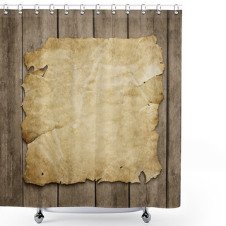 Personality  Old Paper At Grunge Wooden Background Shower Curtains