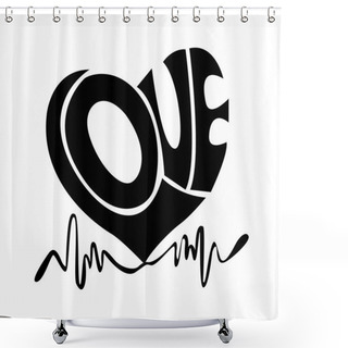 Personality  Love Heart Shower Curtains