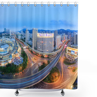 Personality  Xiamen,China - Jul 26,2015:Xiamen Mingfa Business Plaza In Xiamen City,Fujian,China Shower Curtains