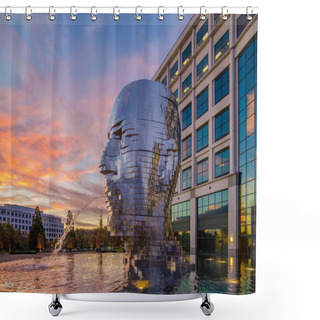 Personality  Metalmorphosis Statue Charlotte Nc Shower Curtains