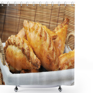 Personality  Pies In Basket Shower Curtains