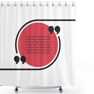 Personality  Quote Text Bubble On White Background. Quote Bubble Template. Quote Form. Shower Curtains