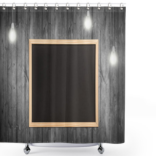 Personality  Empty Wooden Chalkboard Shower Curtains